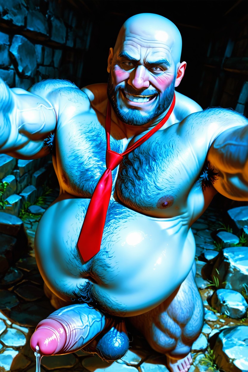 Overly Excessive Chest Hair, Hdr, にやりと笑う ゲイAIポルノ