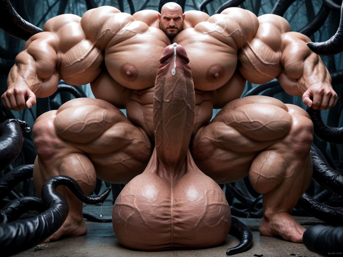 Exploding With Muscle Growth, Massive Oversized Hyper Muscles, Extreme Hyper Cock Pornografia gay com IA