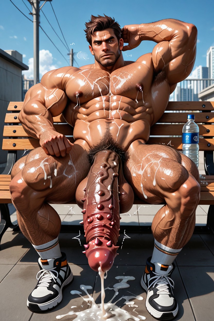 Cum Spraying, Big Thick Penis, Humongous Penis ゲイAIポルノ