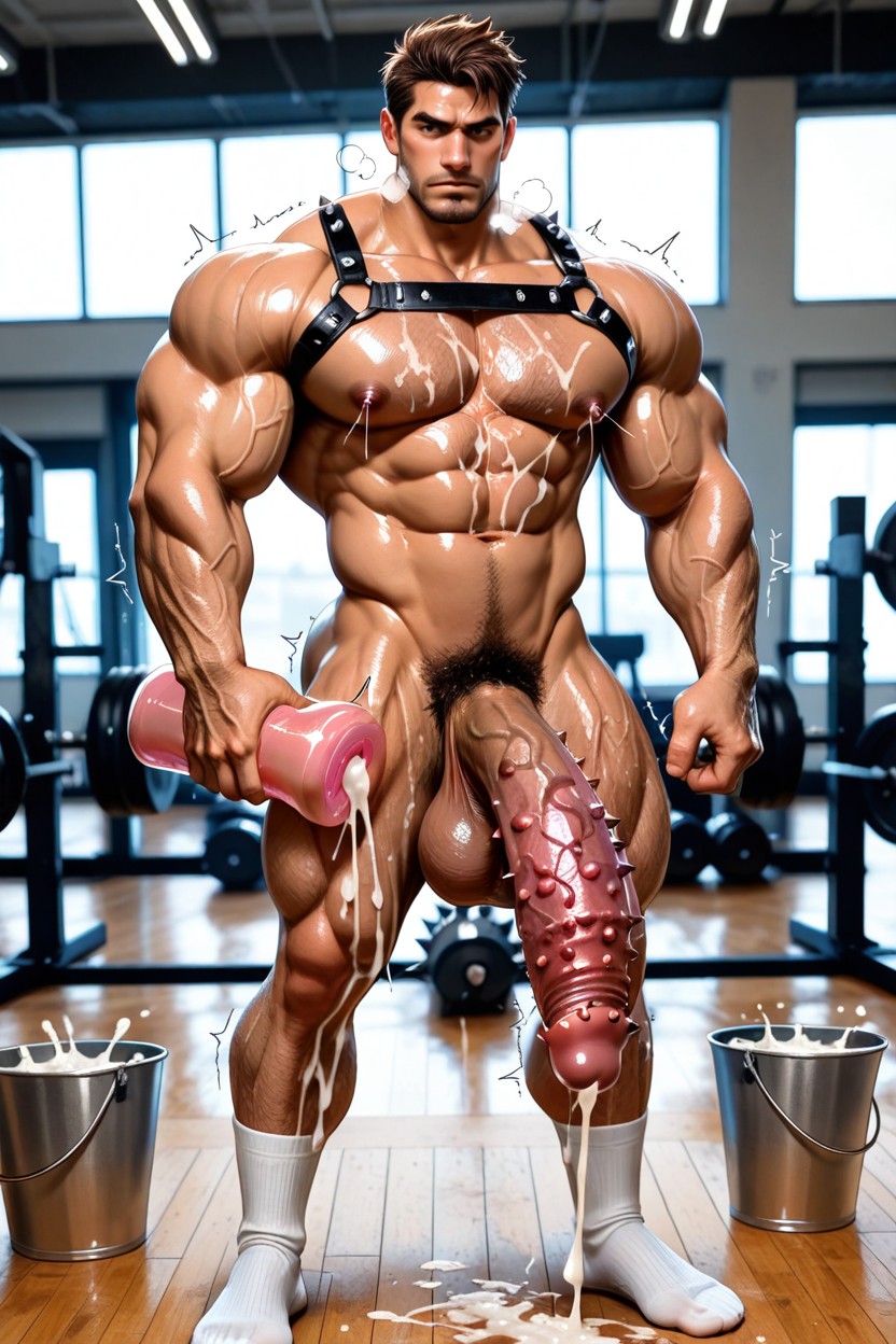 Broad Shoulders, Standing, Masturbation ゲイAIポルノ