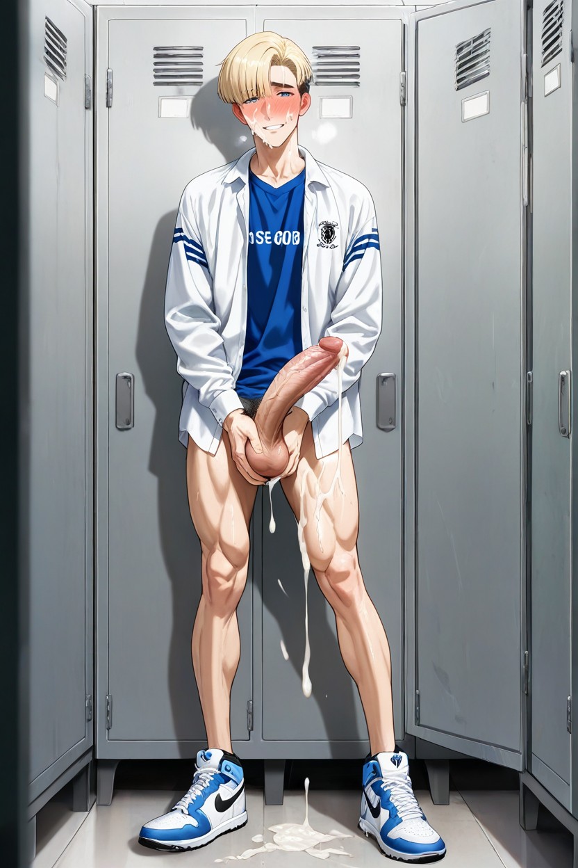 Big Massive Penis, スキニー, 前髪 ゲイAIポルノ