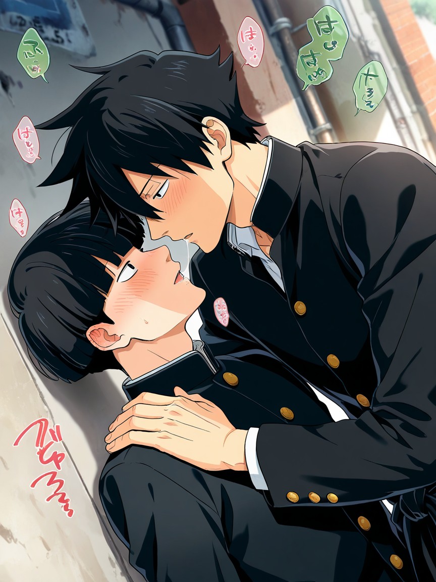 Blush, Back Alley, Standing AI Gay Porn