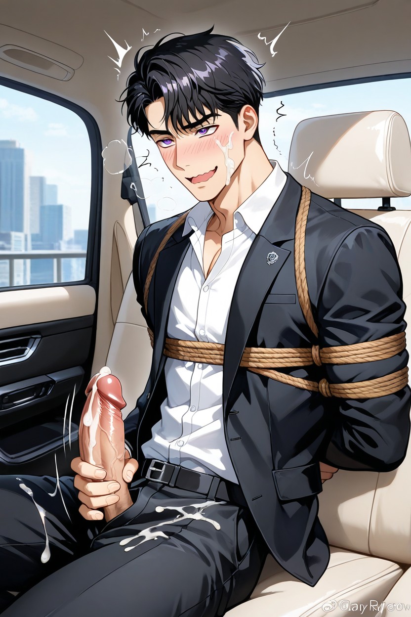 Muscular, Black Hair, Hypnotic ゲイAIポルノ