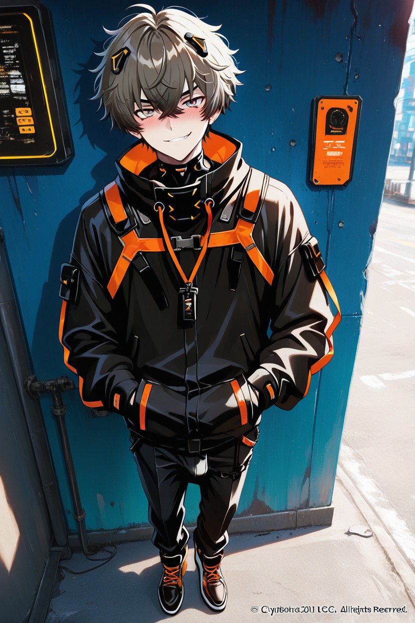 Round Sweet Face, Otoko Boyish Charm, Messy Hair ゲイAIポルノ