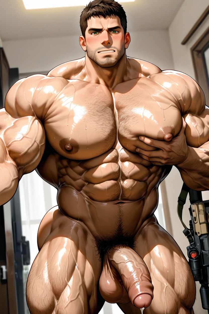 Selfie, Bodybuilders, Oiled Skin AI Gay Porn