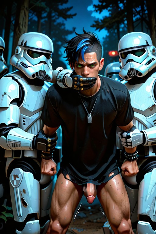 Stormtrooper Hand Grabbing Neck, Naked, Erection AI Gay Porn