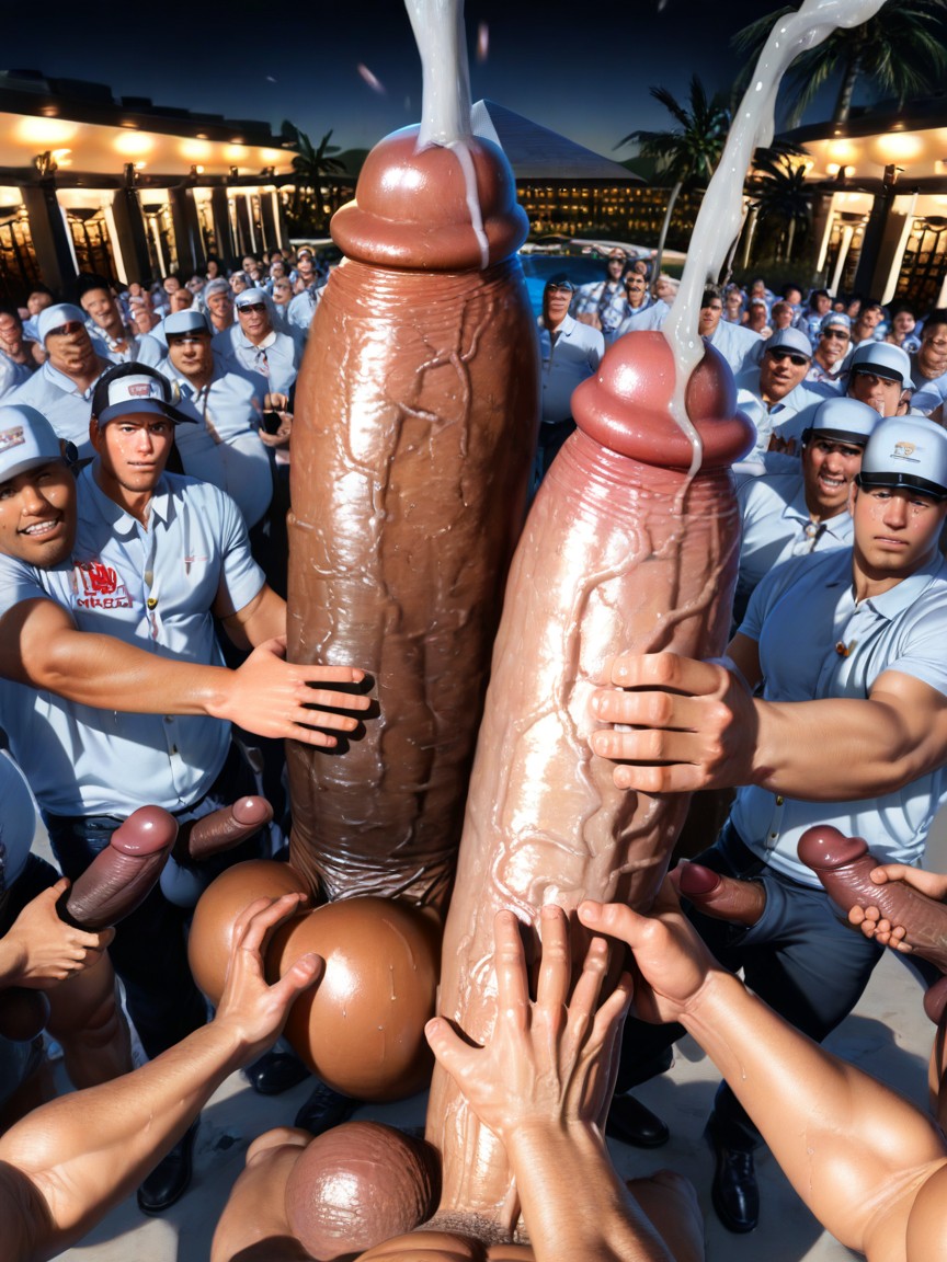 Many Men, Hyper Boner, Square Jaw AI Gay Porn