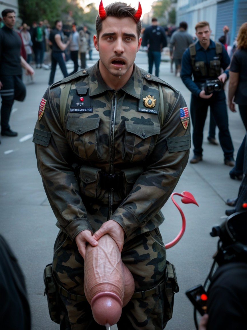 Succubus, Impossibly Long And Thick Hyper Cock Taller And Thicker Than Body, Absurdly Surreal Oversized Hyper Cock AI Gay Porn