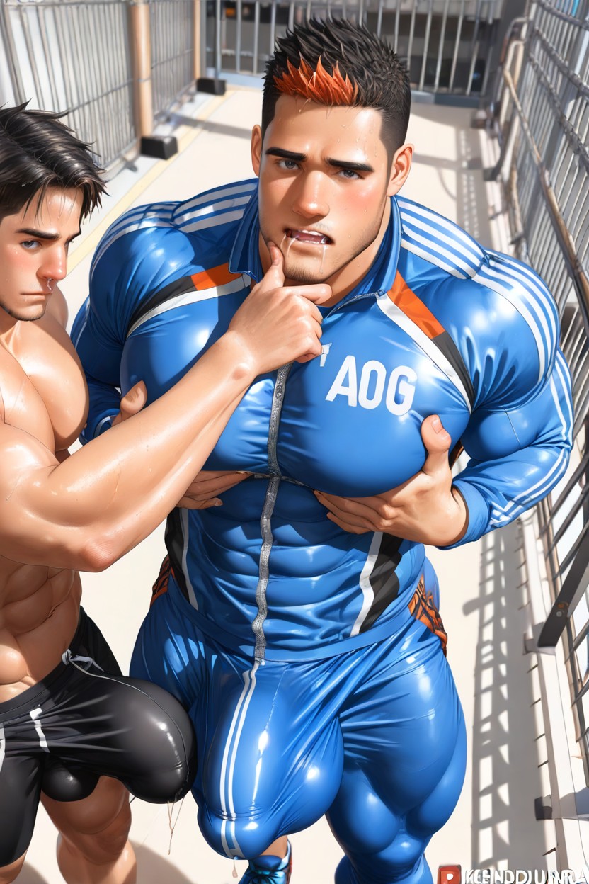 悲しい, 刑務所, Upward Curved Cock ゲイAIポルノ