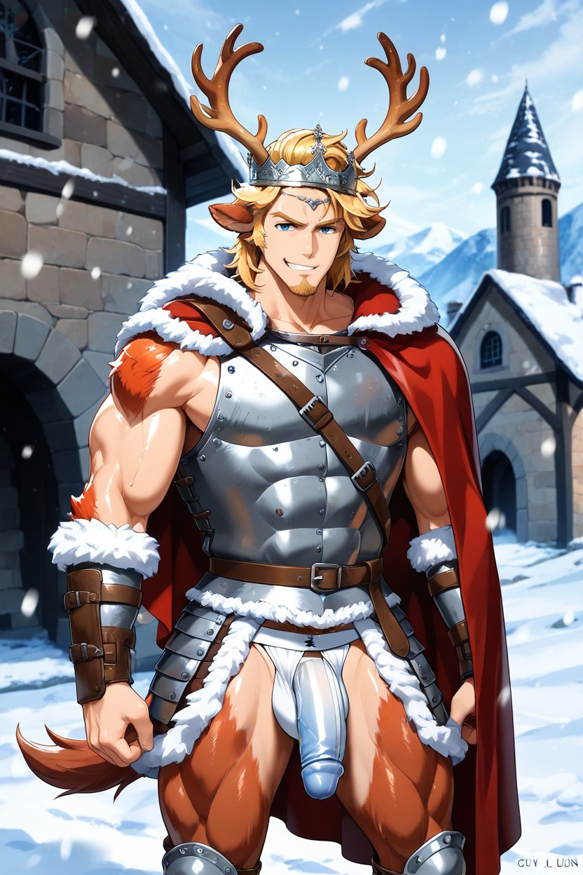 Cape, Blonde Hair, Gladiator AI Gay Porn
