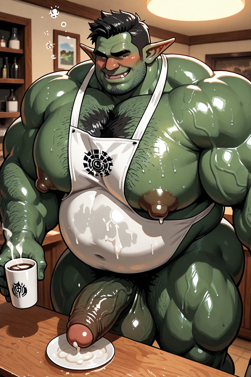 Oiled Skin, Carrying A Cup Of Coffee, Big Penis AI同性戀黃片
