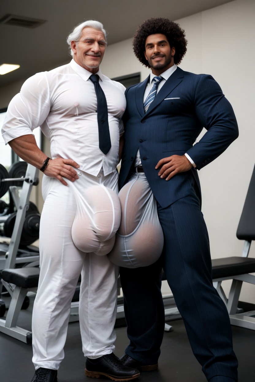 Standing, 50+, Normal Length Legs AI Gay Porn