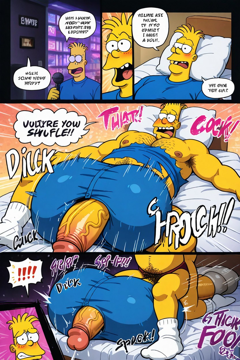 Genital Hair, Only Male In The Simpsons, Motion Lines AI Gay Porn