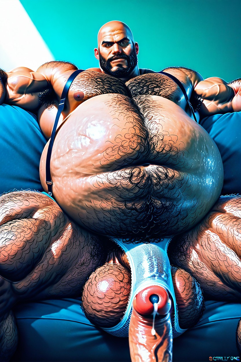 Foreskin, Hyper Long Cock, Ripped Clothes AI Gay Porn