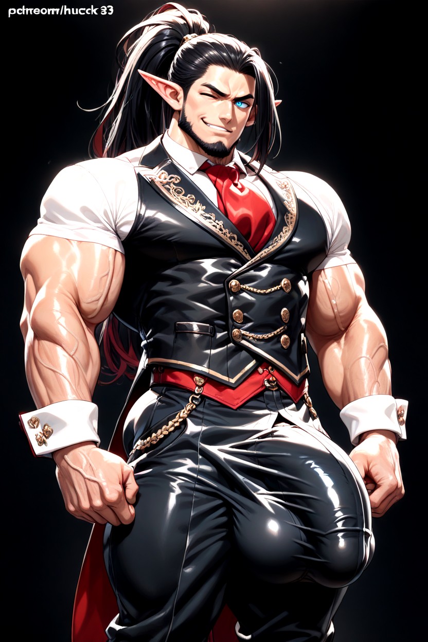 Muscular, 18+, Large Penis AI Gay Porn