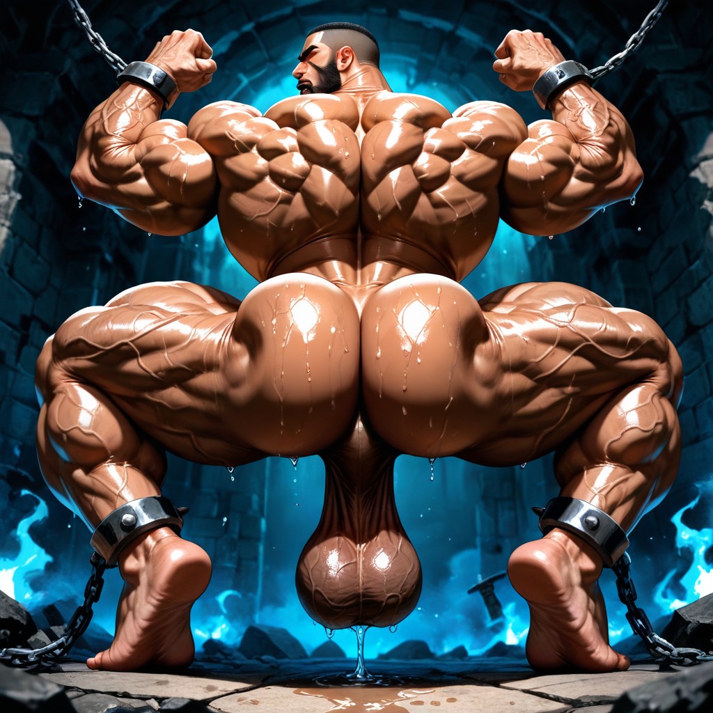 Muscular Ass, Vascular Muscles, Detailed Muscles AI Gay Porn