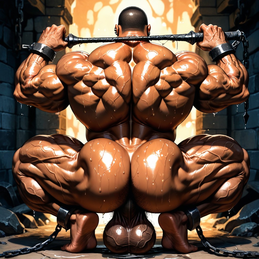Mazmorra, Muscular Legs, Sweaty Porno gay IA