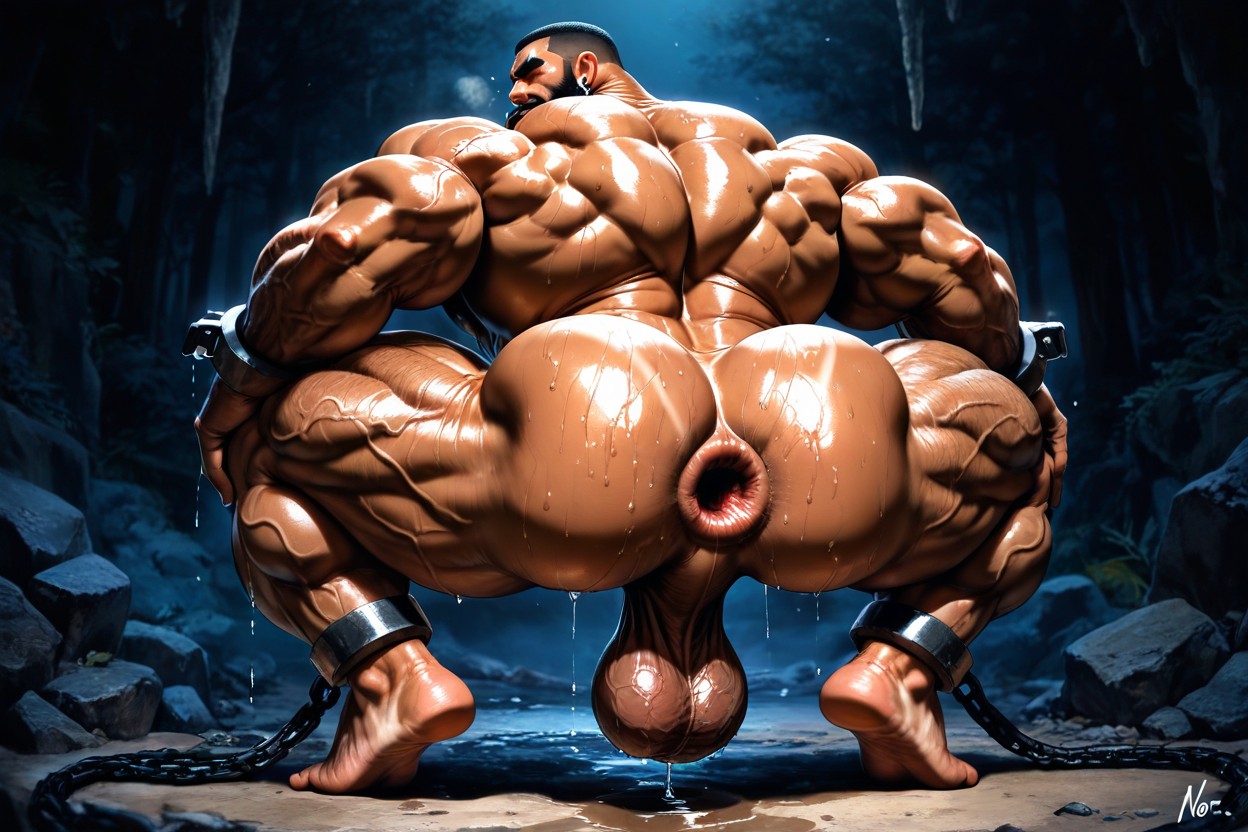 Wet, Detailed Realistic Image, Spread Legs AI Gay Porn