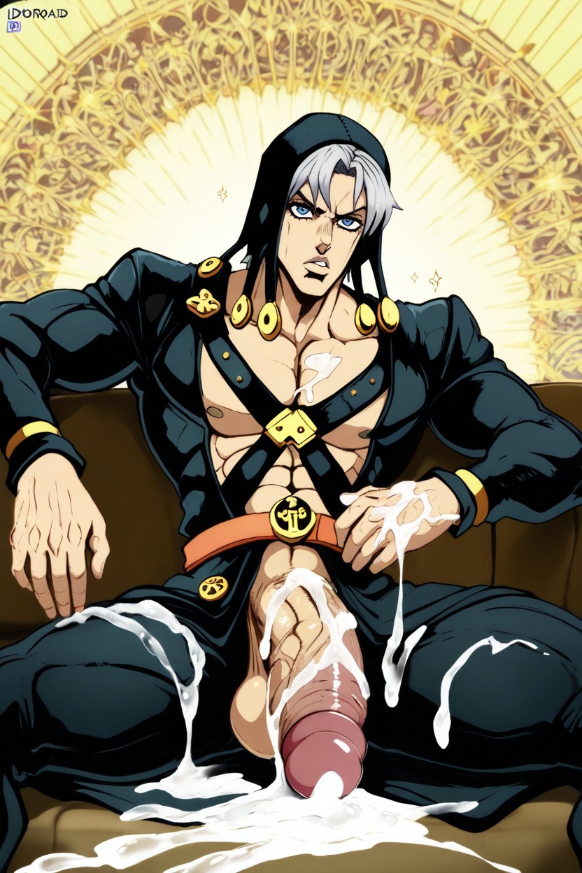Throbbing Erect And Leaking Precum, Rolling Eyes, Large Ass AI Gay Porn