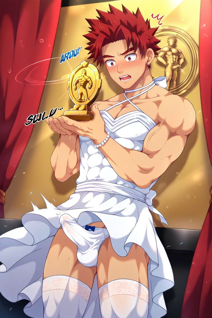 On A Stage, Embarrassed, Surprised AI Gay Porn