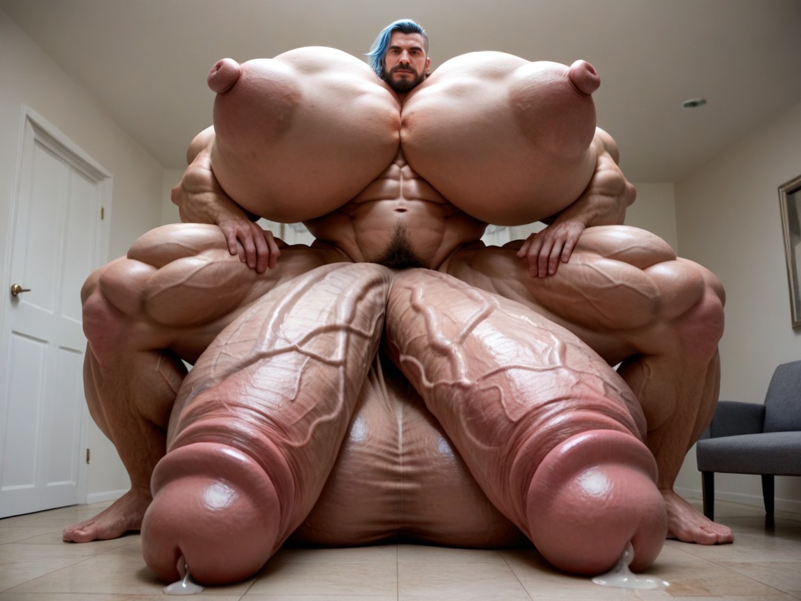 Obese, Massive Oversized Hyper Balls, Oversized Hyper Gigantic Balls AI Gay Porn