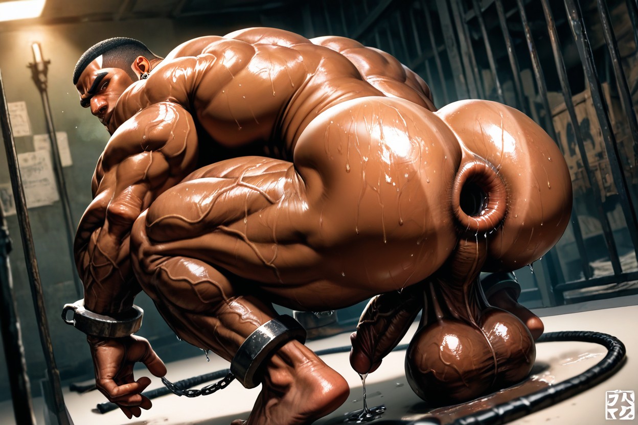 Side View, Whip, Squatting AI Gay Porn