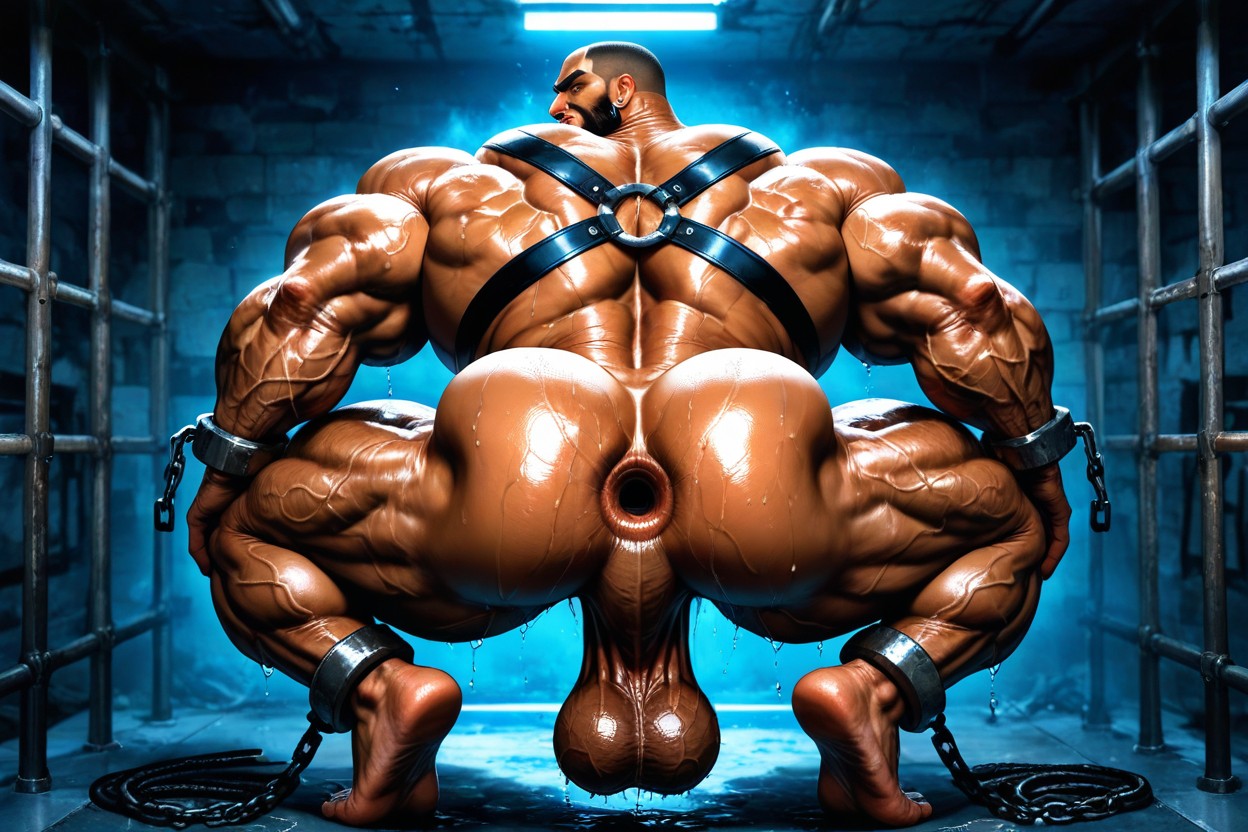 Oversized Neck, Black Thong, Exaggerated Balls Porno gay IA