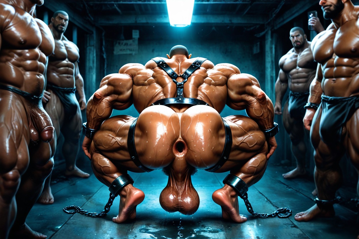 De Arriba A Abajo, Sweaty, Oversized Neck Porno gay IA