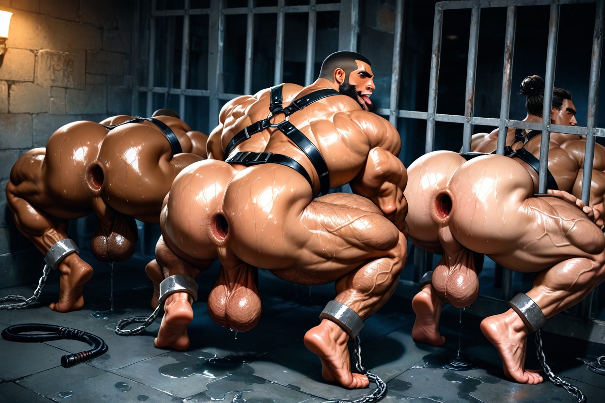 Oily Skin, Anus, Low Hanging Balls AI Gay Porn