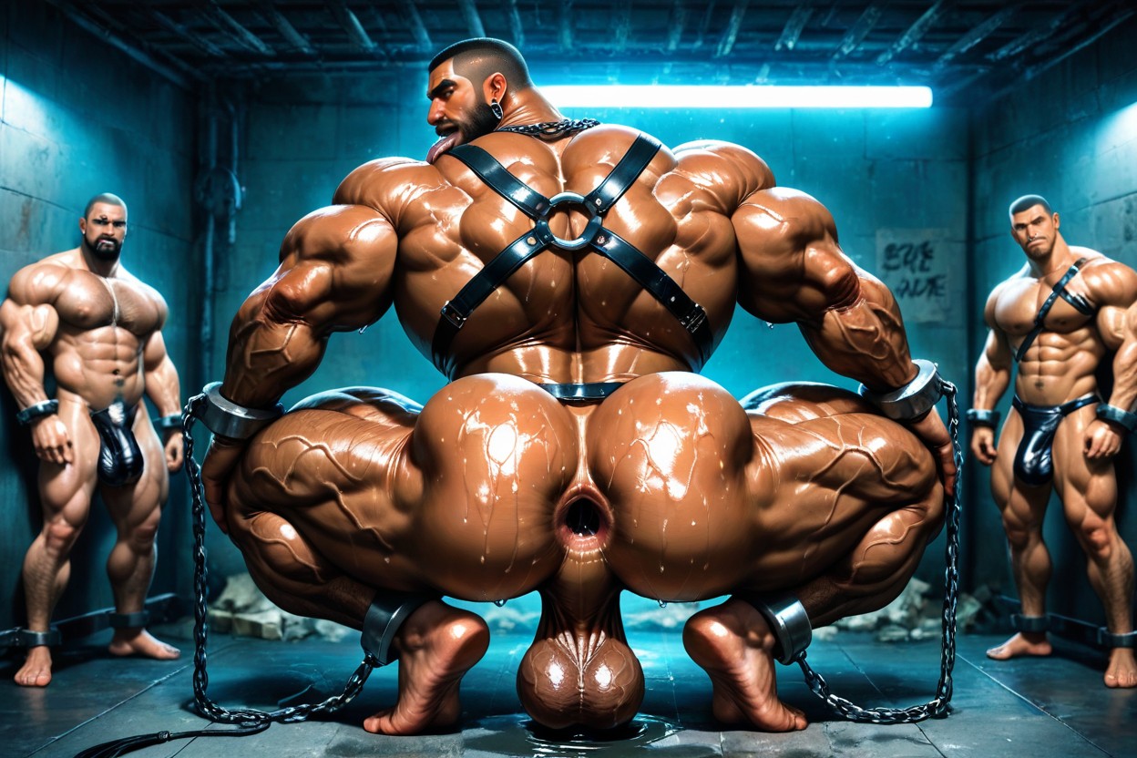 Huge Back, Harness, Caveman AI Gay Porn