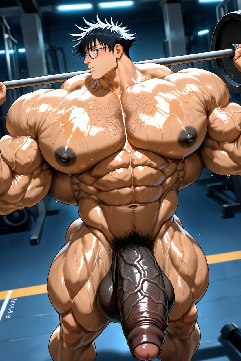 Testicles, Embarrassed , Oversize Muscle AI Gay Porn
