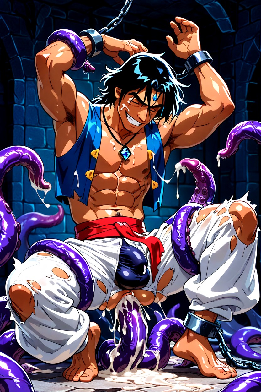 Disney's Aladdin, Blissful Orgasm, 25+ AI Gay Porn