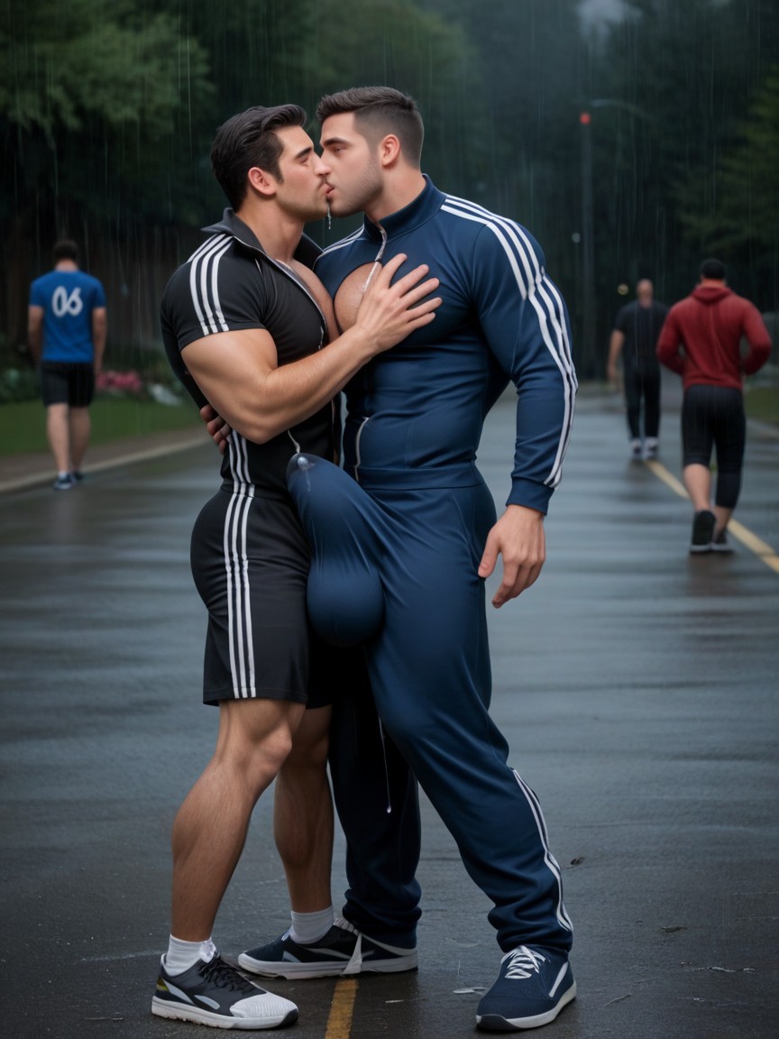 Gigantic Fully Erect Cock Bulge, 18+, Male Only AI Gay Porn