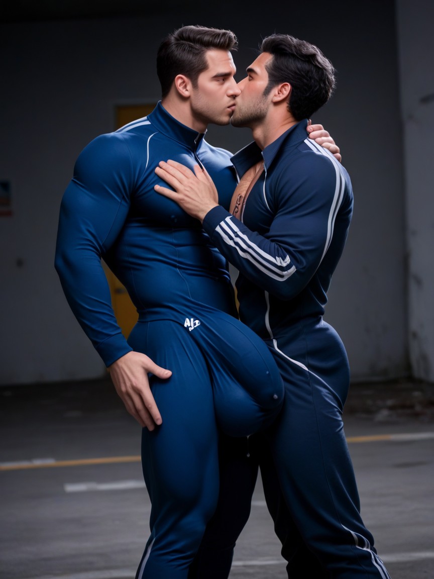 Erect Bulge Visible On Torso, 18+, Erection Pressed Against Chest AI Gay Porn