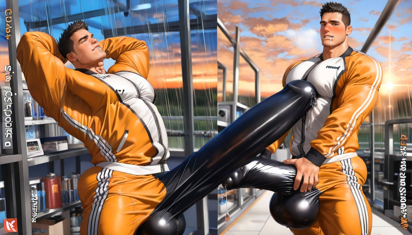 Hq, Gigantic Fully Erect Cock Bulge, Realism AI Gay Porn