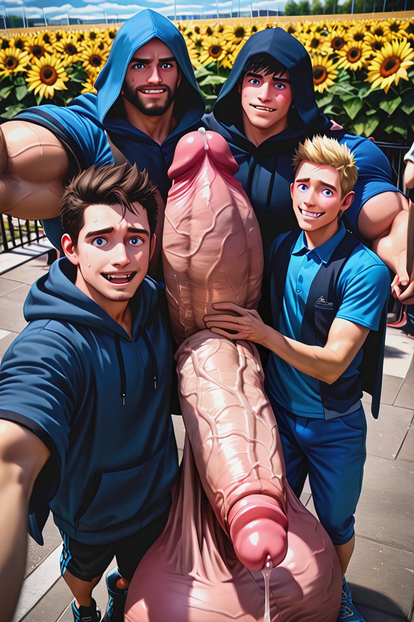 Giant Balls, Nervous, Crowded AI Gay Porn