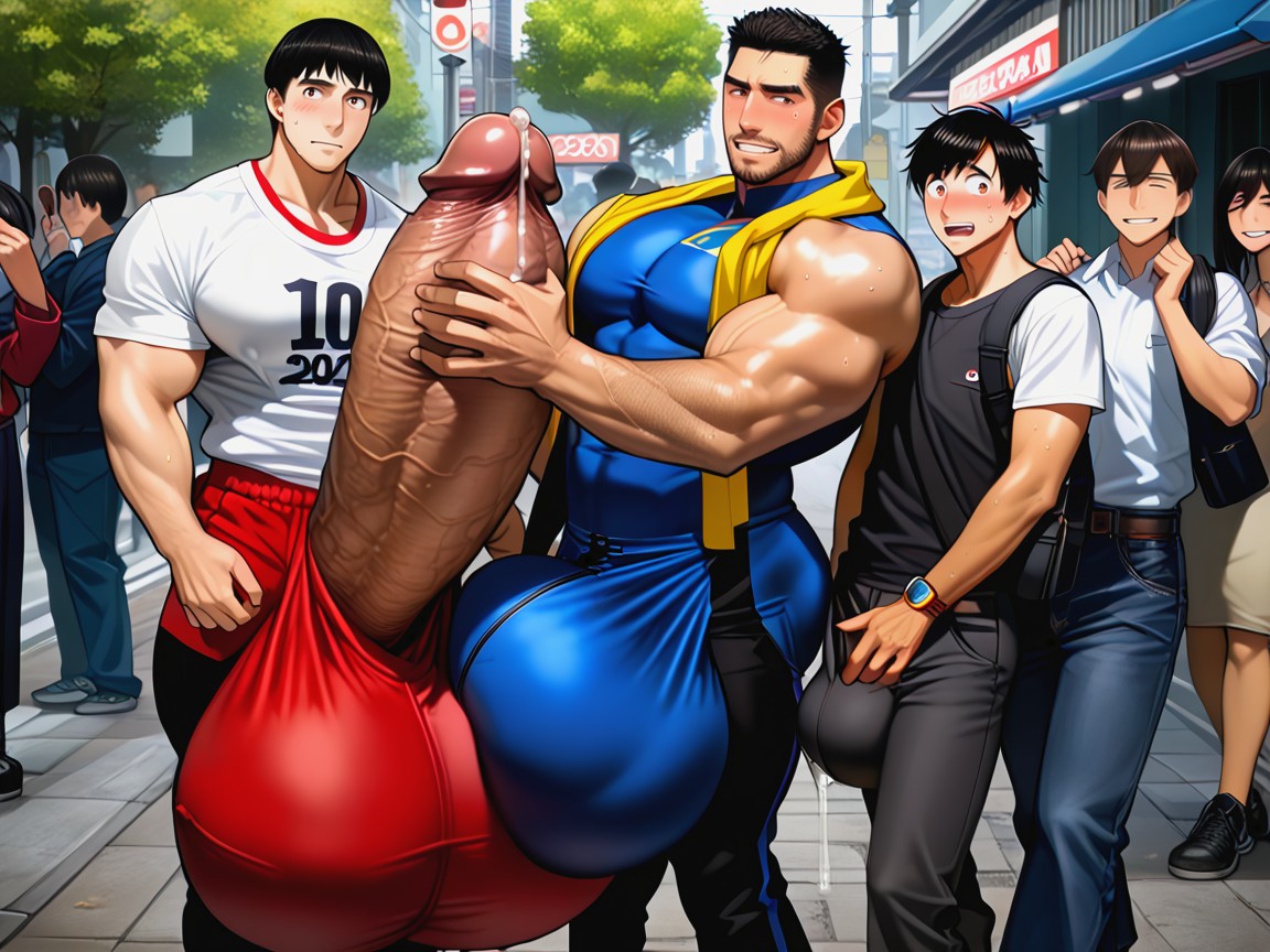 Caught, Awkward, Male Black Hair AI Gay Porn
