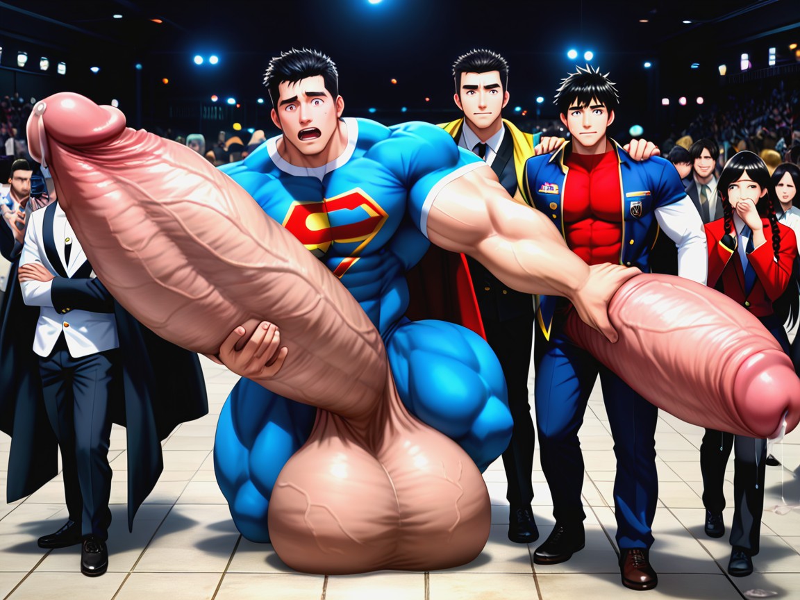 Impossibly Long Hyper Penis, Nervous, Detailed AI Gay Porn