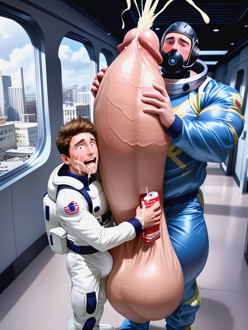 Exhibitionism, Nervous, Facial Cum AI Gay Porn