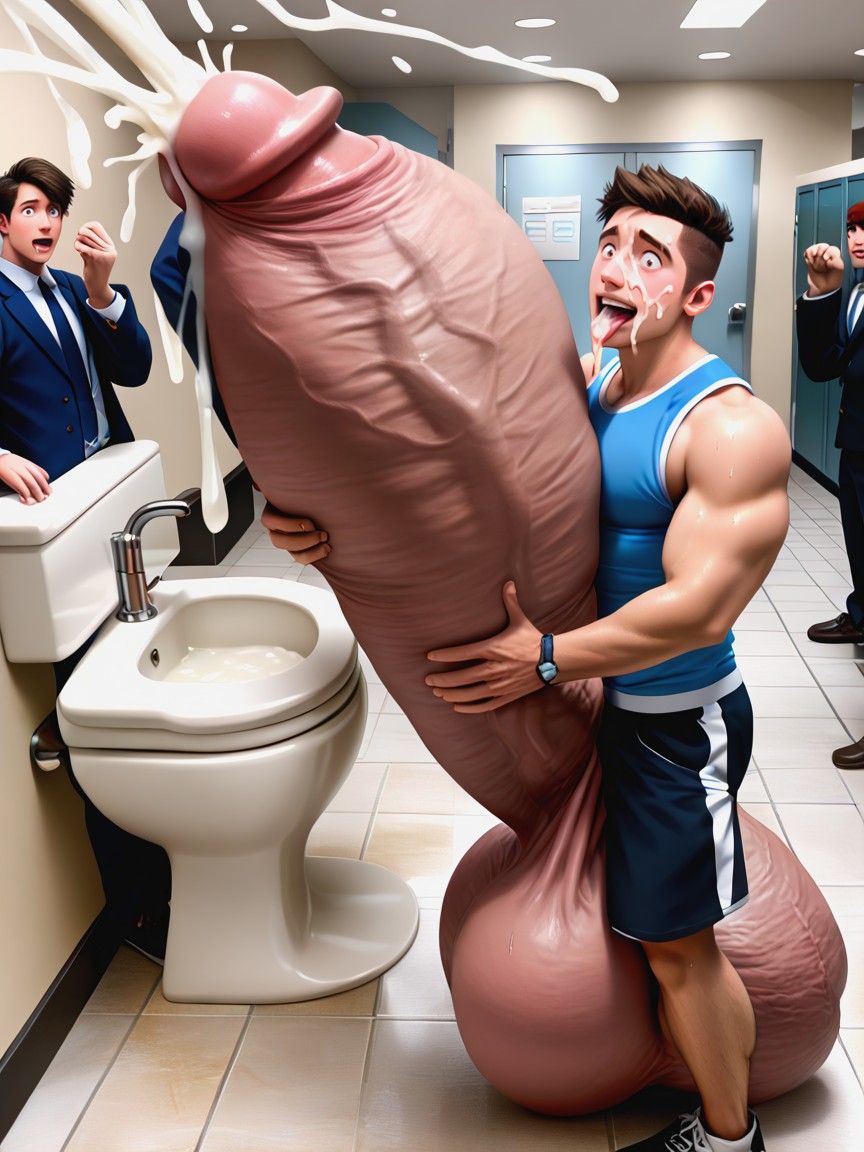 Embarassed, Cumshot, Sweaty AI Gay Porn