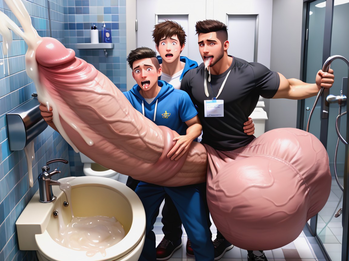 Male Only, Penis Realistically Attached To Crotch, Facial Cum AI Gay Porn
