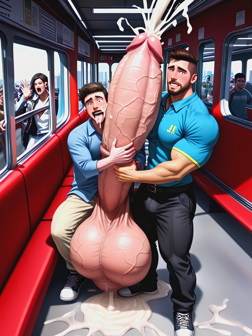 Public, Male, Vibrant AI Gay Porn