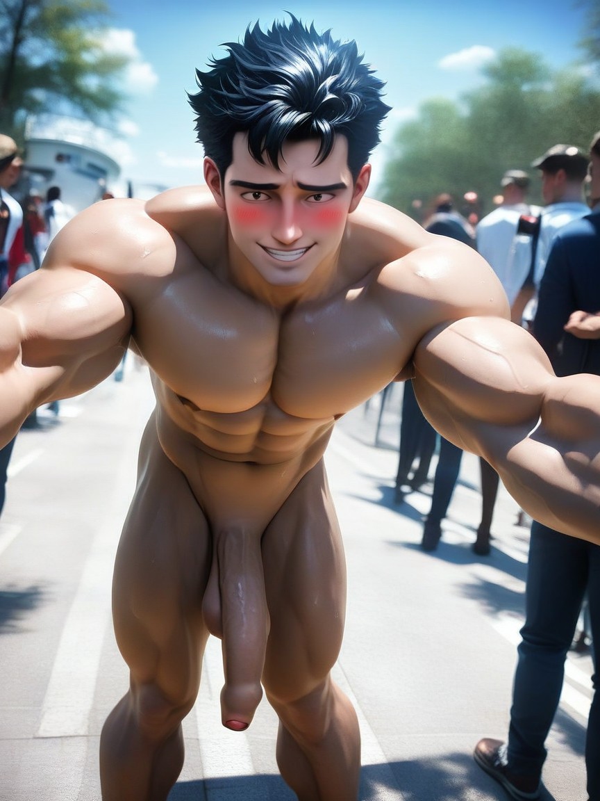 Hand Behind Head, Extremely Awkward, Very Offended AI Gay Porn