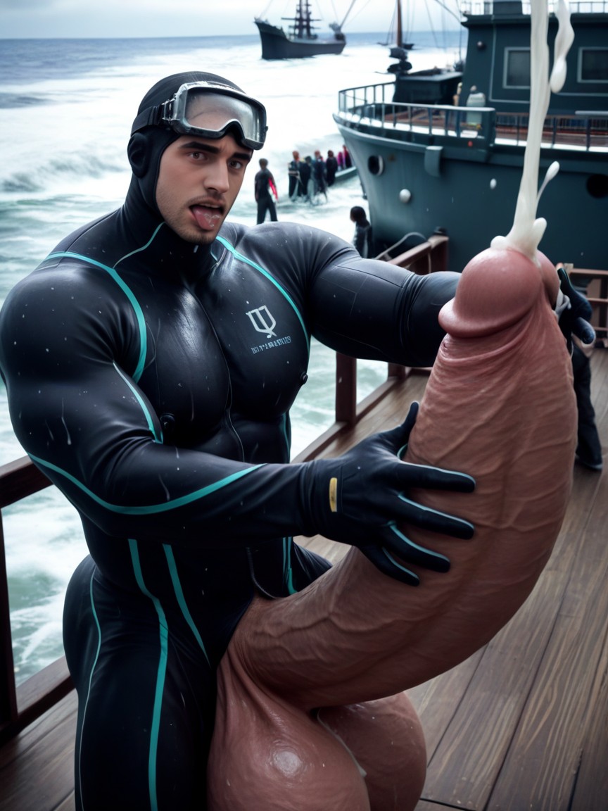 Awkward, Gigantic Uncut Hyper Penis, Absurdly Surreal Oversized Hyper Cock AI Gay Porn