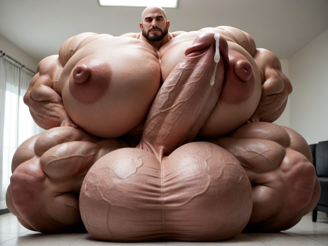 Hyper Puffy Cock, Hyper Puffy, Hyper Veiny Pumped Muscles AI Gay Porn