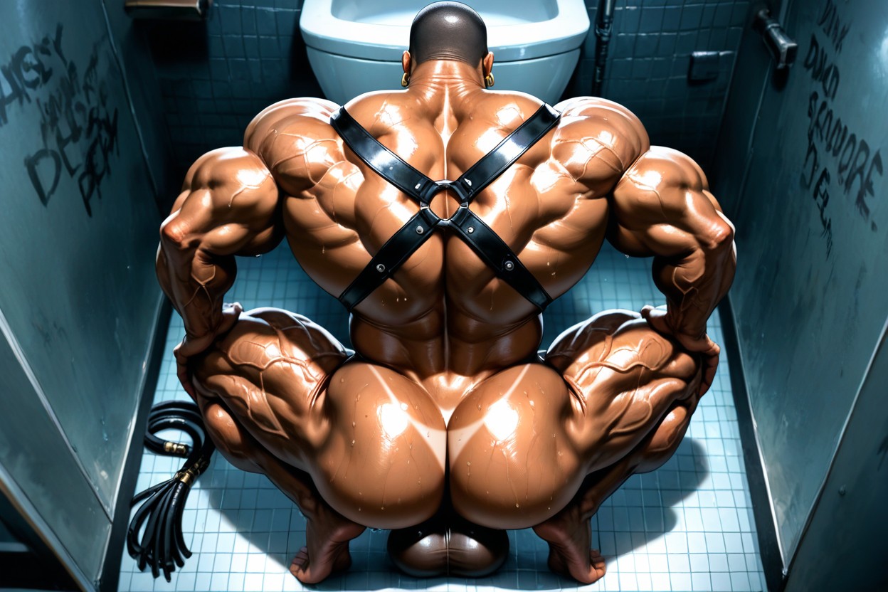 Huge Balls, Hyper Muscular Body, Huge Neck AI Gay Porn