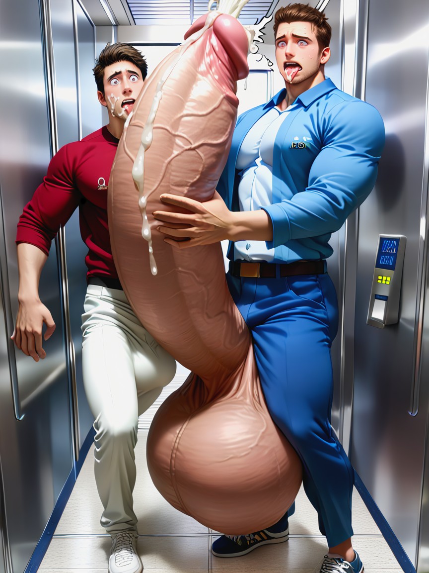 Giant Balls, View From Above, Male AI Gay Porn