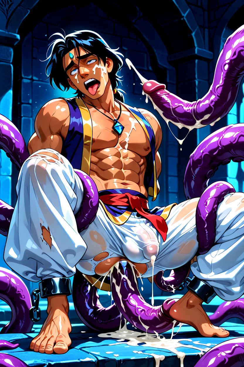 Belly Bulge, Ripped Pants, 25+ AI Gay Porn