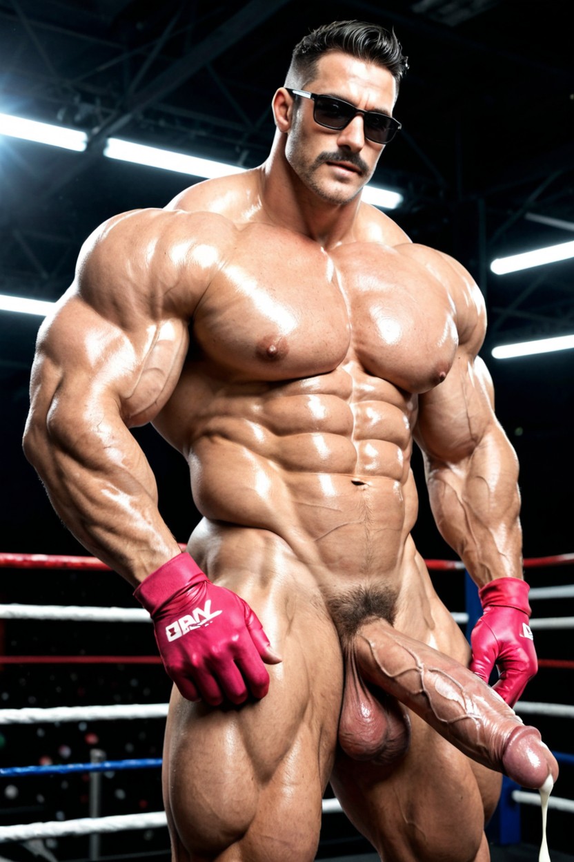 Hyper Muscular Thighs, 18+, Very Tall AI Gay Porn