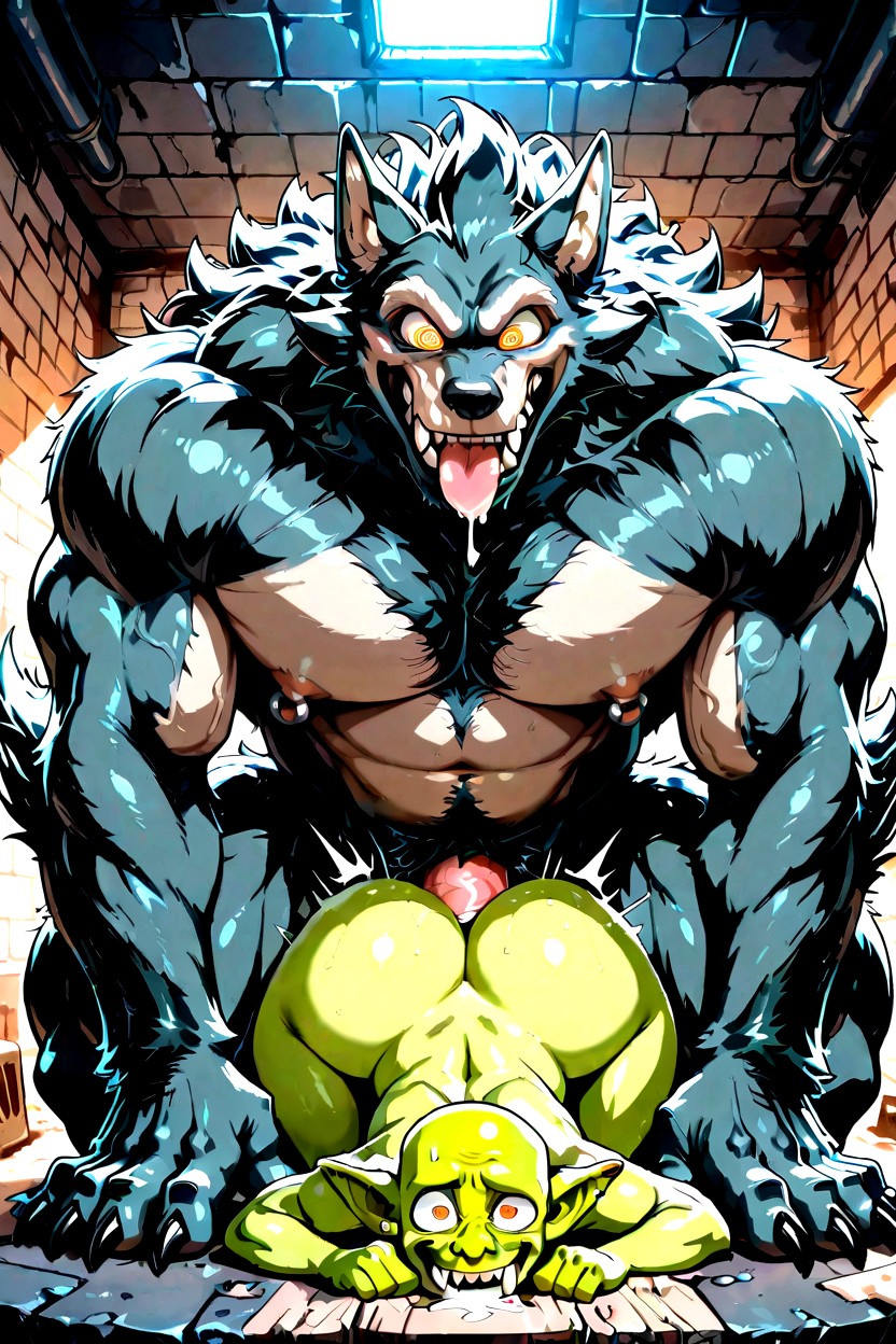 Hairy Boobs, Werewolf Boobs Bigger Then Body, Spiral Eyes AI Gay Porn